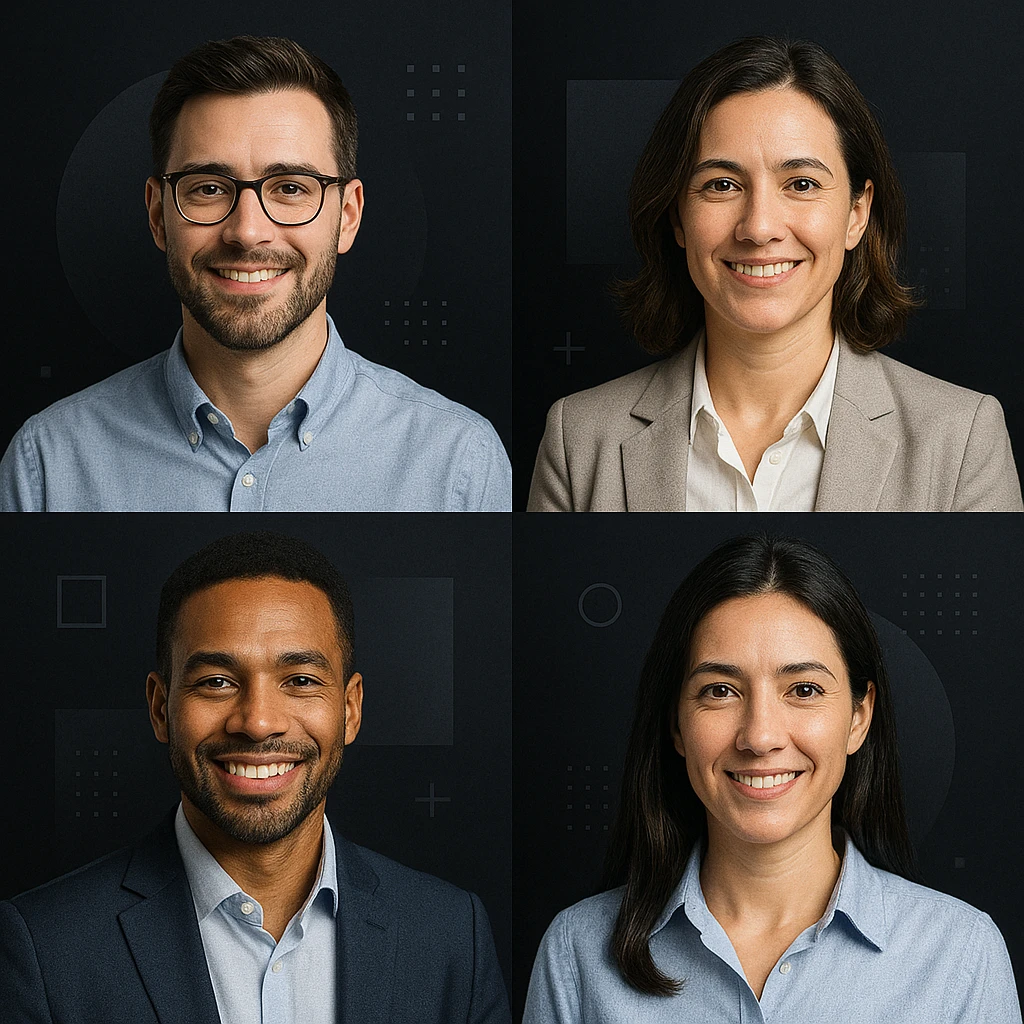 Mosaico de Clientes Satisfechos – Hero Testimonios